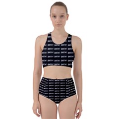 Bored Comic Style Word Pattern Racer Back Bikini Set by dflcprints
