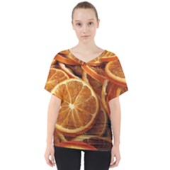Oranges 5 V-neck Dolman Drape Top by trendistuff
