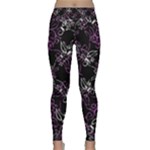 Dark Intersecting Lace Pattern Classic Yoga Leggings