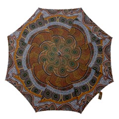 Aboriginal Traditional Pattern Hook Handle Umbrellas (large) by Sapixe