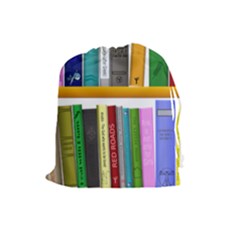 Shelf Books Library Reading Drawstring Pouches (large)  by Nexatart