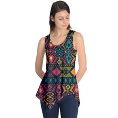 Ethnic Pattern Sleeveless Tunic by Sapixe