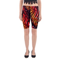 Fractal Mathematics Abstract Yoga Cropped Leggings by Sapixe
