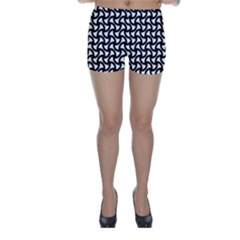 Grid Pattern Background Geometric Skinny Shorts by Sapixe