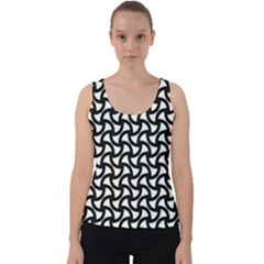 Grid Pattern Background Geometric Velvet Tank Top by Sapixe