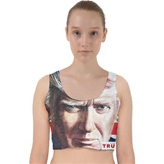 Trump Velvet Racer Back Crop Top by decalsbyallie