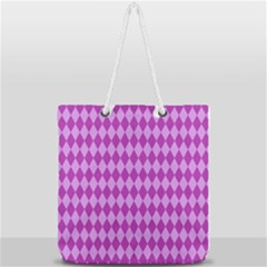 Pink Jess Full Print Rope Handle Tote (large) by jumpercat