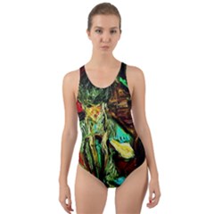 Girl In A Bar Cut-out Back One Piece Swimsuit by bestdesignintheworld