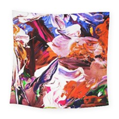 Cabin In The Mountain 2 Square Tapestry (large) by bestdesignintheworld