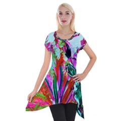 Dscf1472   Copy - Blooming Desert With Red Cactuses Short Sleeve Side Drop Tunic by bestdesignintheworld