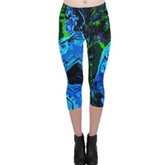 Dscf1604 - Lady In Blue Kimono Capri Leggings 