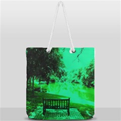 Lake Park 20 Full Print Rope Handle Tote (large) by bestdesignintheworld