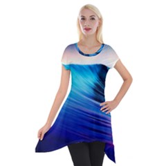 Rolling Waves Short Sleeve Side Drop Tunic
