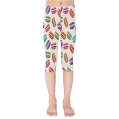 Macaron Macaroon Stylized Macaron Kids  Capri Leggings 