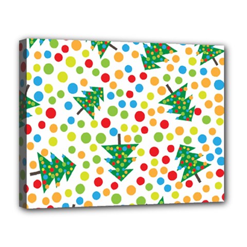 Pattern Circle Multi Color Canvas 14  X 11  by Sapixe