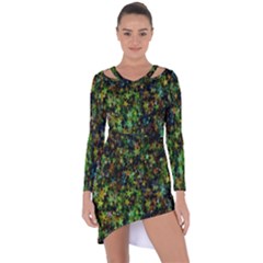 Star Abstract Advent Christmas Asymmetric Cut-out Shift Dress