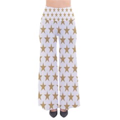 Star Background Gold White So Vintage Palazzo Pants