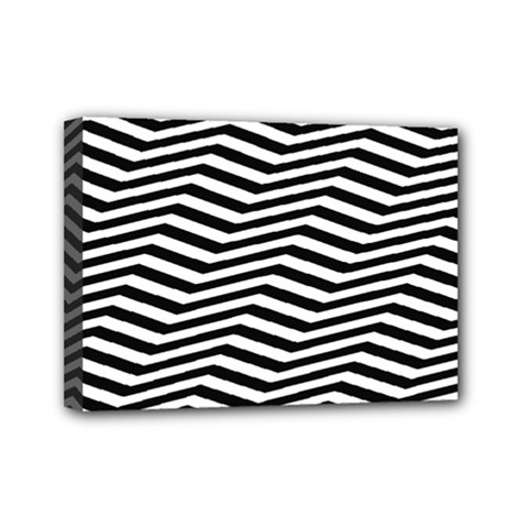 Zig Zag Zigzag Chevron Pattern Mini Canvas 7  X 5  by Sapixe