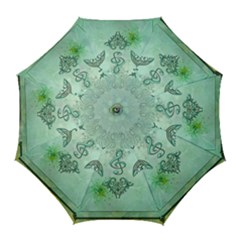 Music, Decorative Clef With Floral Elements Golf Umbrellas by FantasyWorld7