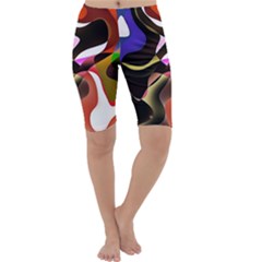 Abstract Full Colour Background Cropped Leggings  by Modern2018