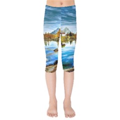 Dolomites Mountains Italy Alpin Kids  Capri Leggings  by Simbadda