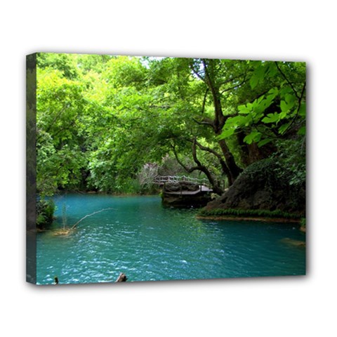 Backgrounds List Of Lake Background Beautiful Waterfalls Nature Canvas 14  X 11  by Modern2018
