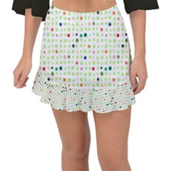 Dotted Pattern Background Full Colour Fishtail Mini Chiffon Skirt by Modern2018