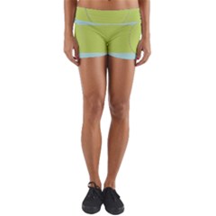 Lace Polka Dots Border Yoga Shorts by Modern2018