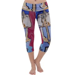 Day And Night Capri Yoga Leggings by bestdesignintheworld