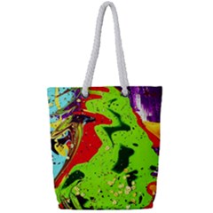 Untitled Island 3 Full Print Rope Handle Tote (small)