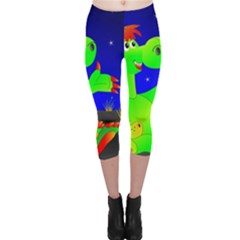 Dragon Grisu Mythical Creatures Capri Leggings  by Nexatart