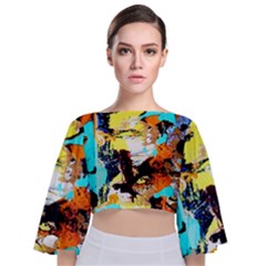 Fragrance Of Kenia 4 Tie Back Butterfly Sleeve Chiffon Top by bestdesignintheworld