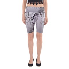 Tree Nature Landscape Yoga Cropped Leggings by Sapixe