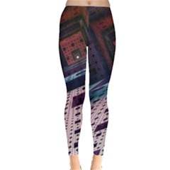 Industry Fractals Geometry Graphic Leggings  by Sapixe