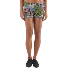 Homes Building Yoga Shorts by Sapixe