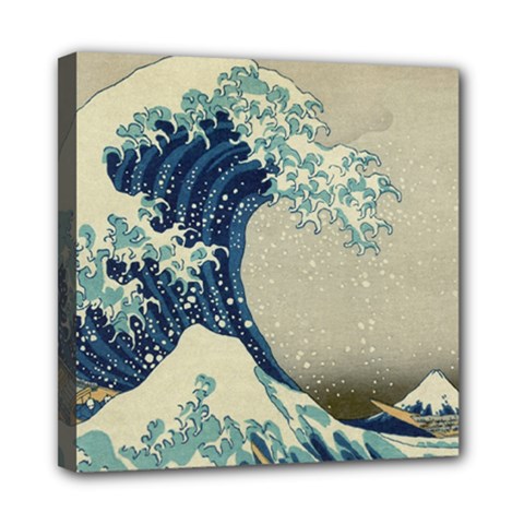 The Classic Japanese Great Wave Off Kanagawa By Hokusai Mini Canvas 8  X 8  by PodArtist