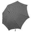 Black and White Checkerboard Weimaraner Hook Handle Umbrellas (Large) View2
