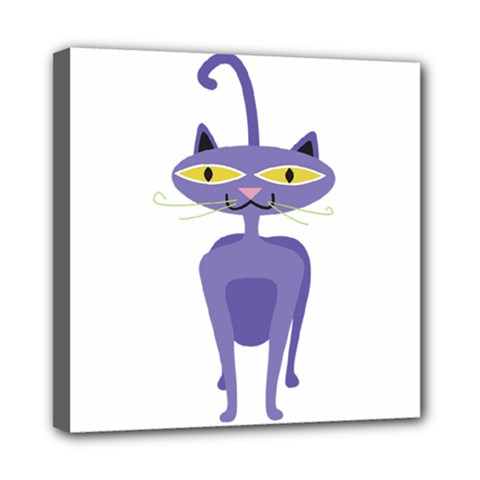 Cat Clipart Animal Cartoon Pet Mini Canvas 8  X 8  by Sapixe