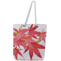 Leaves Maple Branch Autumn Fall Full Print Rope Handle Tote (large) by Sapixe