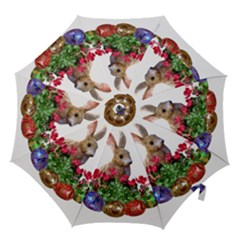 Easter Eggs Rabbit Celebration Hook Handle Umbrellas (large) by Sapixe
