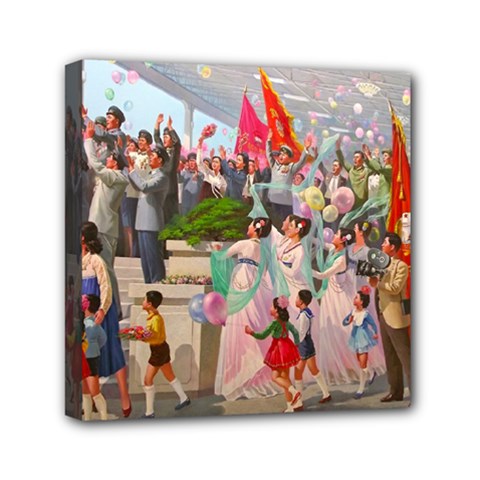 North  Korea - Propaganda Mini Canvas 6  X 6 