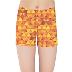 Background Triangle Circle Abstract Kids Sports Shorts by Nexatart