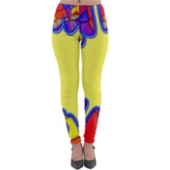 Embroidery Dab Color Spray Lightweight Velour Leggings by Nexatart
