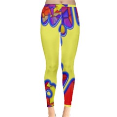 Embroidery Dab Color Spray Inside Out Leggings by Nexatart