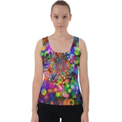 Background Color Pattern Structure Velvet Tank Top by Nexatart