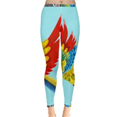 Parrot Animal Bird Wild Zoo Fauna Inside Out Leggings by Sapixe