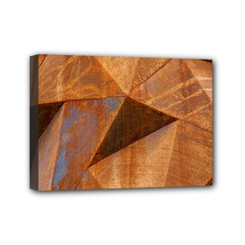 Steel Corten Steel Brown Steel Mini Canvas 7  X 5  by Nexatart