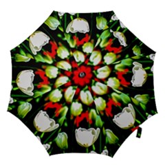 White And Red Sunlit Tulips Hook Handle Umbrellas (large) by FunnyCow