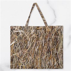 Dry Hay Texture Zipper Large Tote Bag by FunnyCow