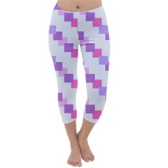 Geometric Squares Capri Winter Leggings  by snowwhitegirl